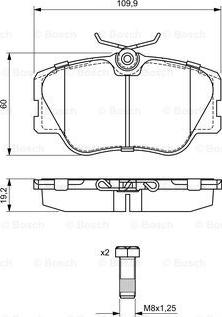 BOSCH 0 986 469 410 - Kit pastiglie freno, Freno a disco autozon.pro