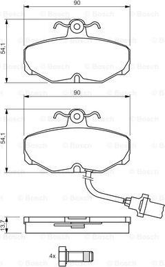 BOSCH 0 986 469 820 - Kit pastiglie freno, Freno a disco autozon.pro