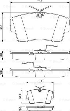 BOSCH 0 986 469 761 - Kit pastiglie freno, Freno a disco autozon.pro