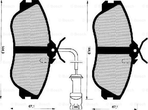 BOSCH 0 986 466 695 - Kit pastiglie freno, Freno a disco autozon.pro