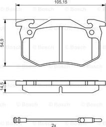 BOSCH 0 986 466 346 - Kit pastiglie freno, Freno a disco autozon.pro