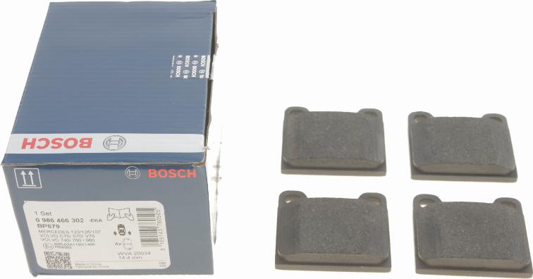 BOSCH 0 986 466 302 - Kit pastiglie freno, Freno a disco autozon.pro