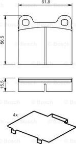 BOSCH 0 986 466 302 - Kit pastiglie freno, Freno a disco autozon.pro