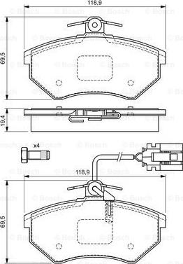 BOSCH 0 986 460 948 - Kit pastiglie freno, Freno a disco autozon.pro