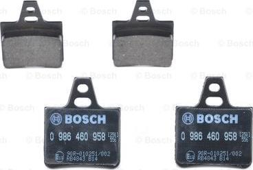 BOSCH 0 986 460 958 - Kit pastiglie freno, Freno a disco autozon.pro