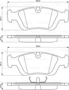 BOSCH 0 986 460 952 - Kit pastiglie freno, Freno a disco autozon.pro