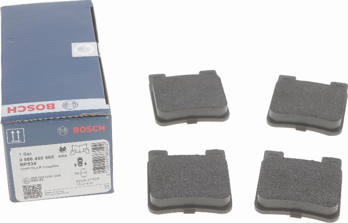 BOSCH 0 986 460 965 - Kit pastiglie freno, Freno a disco autozon.pro