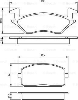 BOSCH 0 986 460 985 - Kit pastiglie freno, Freno a disco autozon.pro