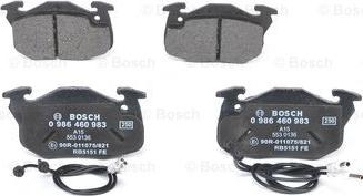 BOSCH 0 986 460 983 - Kit pastiglie freno, Freno a disco autozon.pro