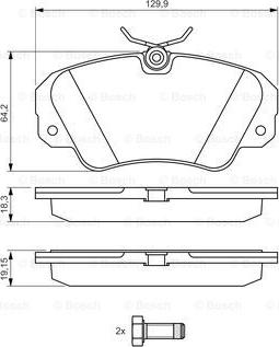 BOSCH 0 986 460 939 - Kit pastiglie freno, Freno a disco autozon.pro