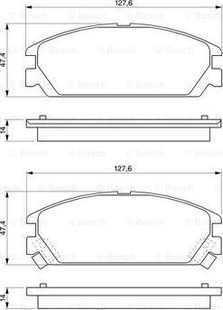 BOSCH 0 986 460 936 - Kit pastiglie freno, Freno a disco autozon.pro