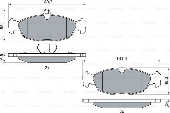 BOSCH 0 986 460 938 - Kit pastiglie freno, Freno a disco autozon.pro