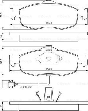 BOSCH 0 986 460 971 - Kit pastiglie freno, Freno a disco autozon.pro