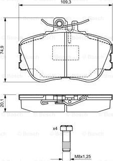 BOSCH 0 986 460 977 - Kit pastiglie freno, Freno a disco autozon.pro