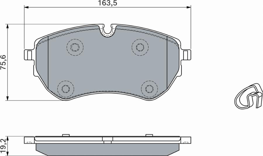 BOSCH 0 986 460 046 - Kit pastiglie freno, Freno a disco autozon.pro