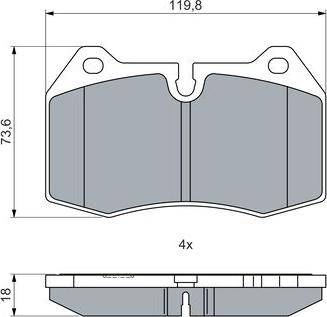 BOSCH 0 986 460 051 - Kit pastiglie freno, Freno a disco autozon.pro