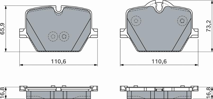 BOSCH 0 986 460 057 - Kit pastiglie freno, Freno a disco autozon.pro