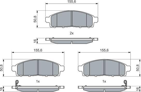 BOSCH 0 986 460 069 - Kit pastiglie freno, Freno a disco autozon.pro