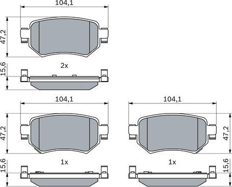 BOSCH 0 986 460 010 - Kit pastiglie freno, Freno a disco autozon.pro