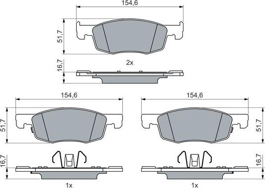 BOSCH 0 986 460 018 - Kit pastiglie freno, Freno a disco autozon.pro