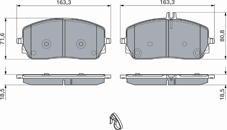 BOSCH 0 986 460 035 - Kit pastiglie freno, Freno a disco autozon.pro