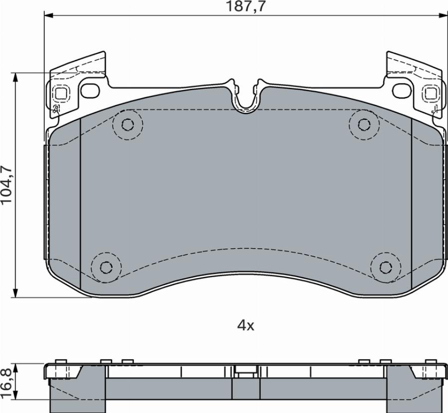 BOSCH 0 986 460 037 - Kit pastiglie freno, Freno a disco autozon.pro