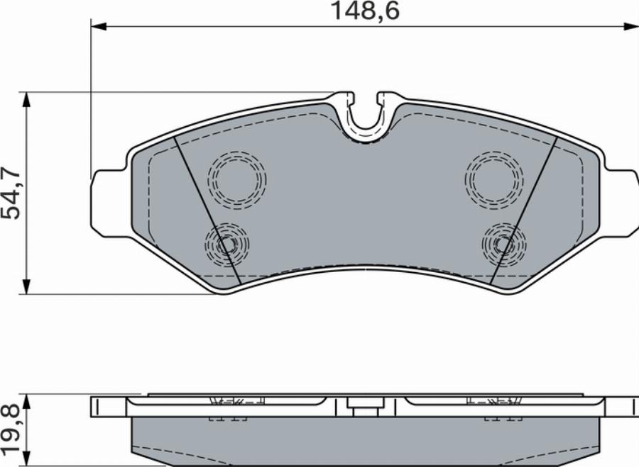 BOSCH 0 986 460 025 - Kit pastiglie freno, Freno a disco autozon.pro