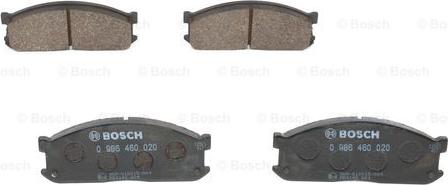 BOSCH 0 986 460 020 - Kit pastiglie freno, Freno a disco autozon.pro