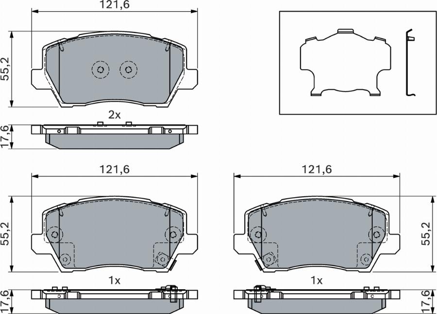 BOSCH 0 986 460 078 - Kit pastiglie freno, Freno a disco autozon.pro