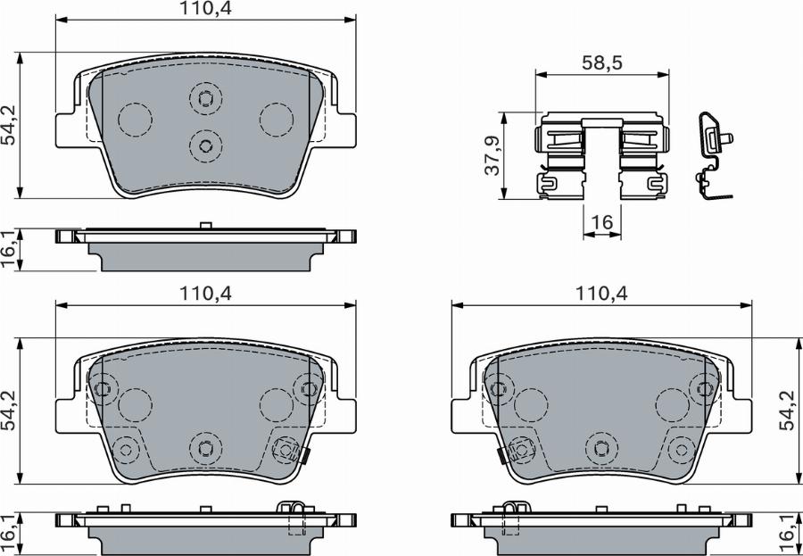 BOSCH 0 986 460 151 - Kit pastiglie freno, Freno a disco autozon.pro