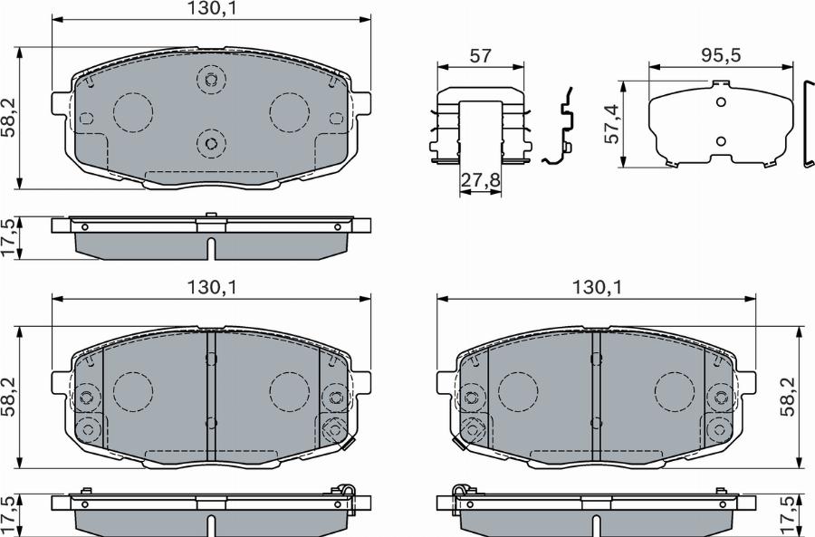 BOSCH 0 986 460 168 - Kit pastiglie freno, Freno a disco autozon.pro