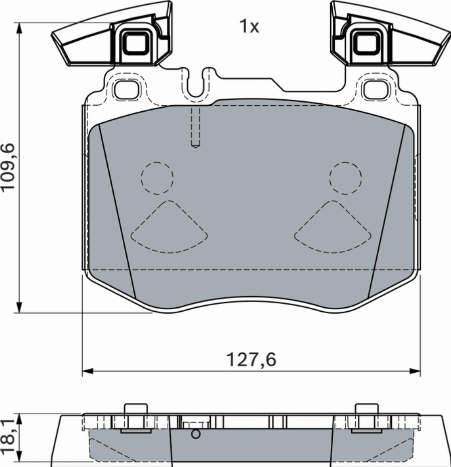 BOSCH 0 986 460 102 - Kit pastiglie freno, Freno a disco autozon.pro