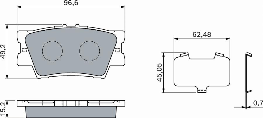 BOSCH 0 986 460 119 - Kit pastiglie freno, Freno a disco autozon.pro