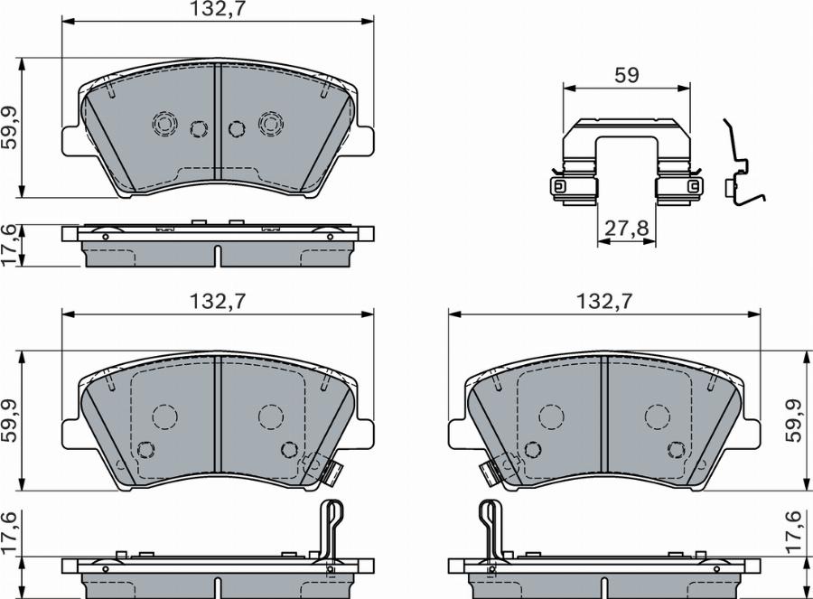 BOSCH 0 986 460 189 - Kit pastiglie freno, Freno a disco autozon.pro