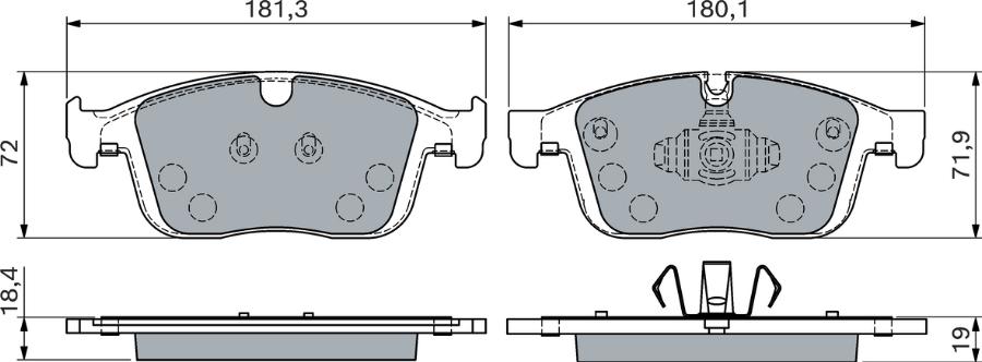 BOSCH 0 986 460 131 - Kit pastiglie freno, Freno a disco autozon.pro