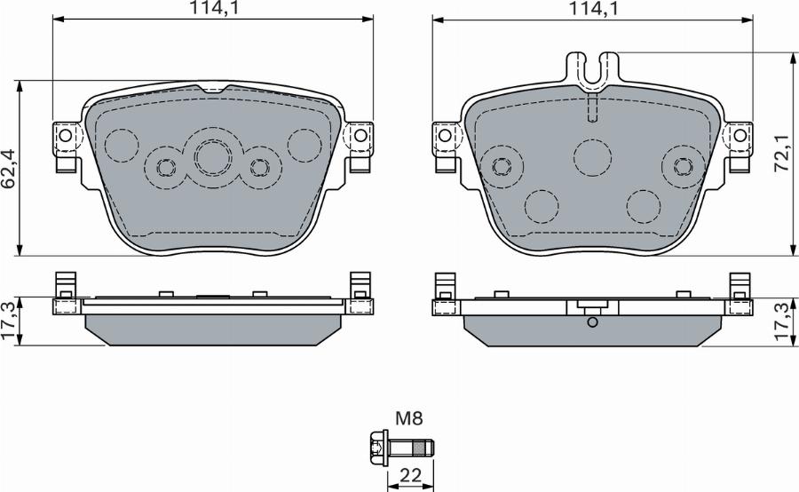 BOSCH 0 986 460 133 - Kit pastiglie freno, Freno a disco autozon.pro