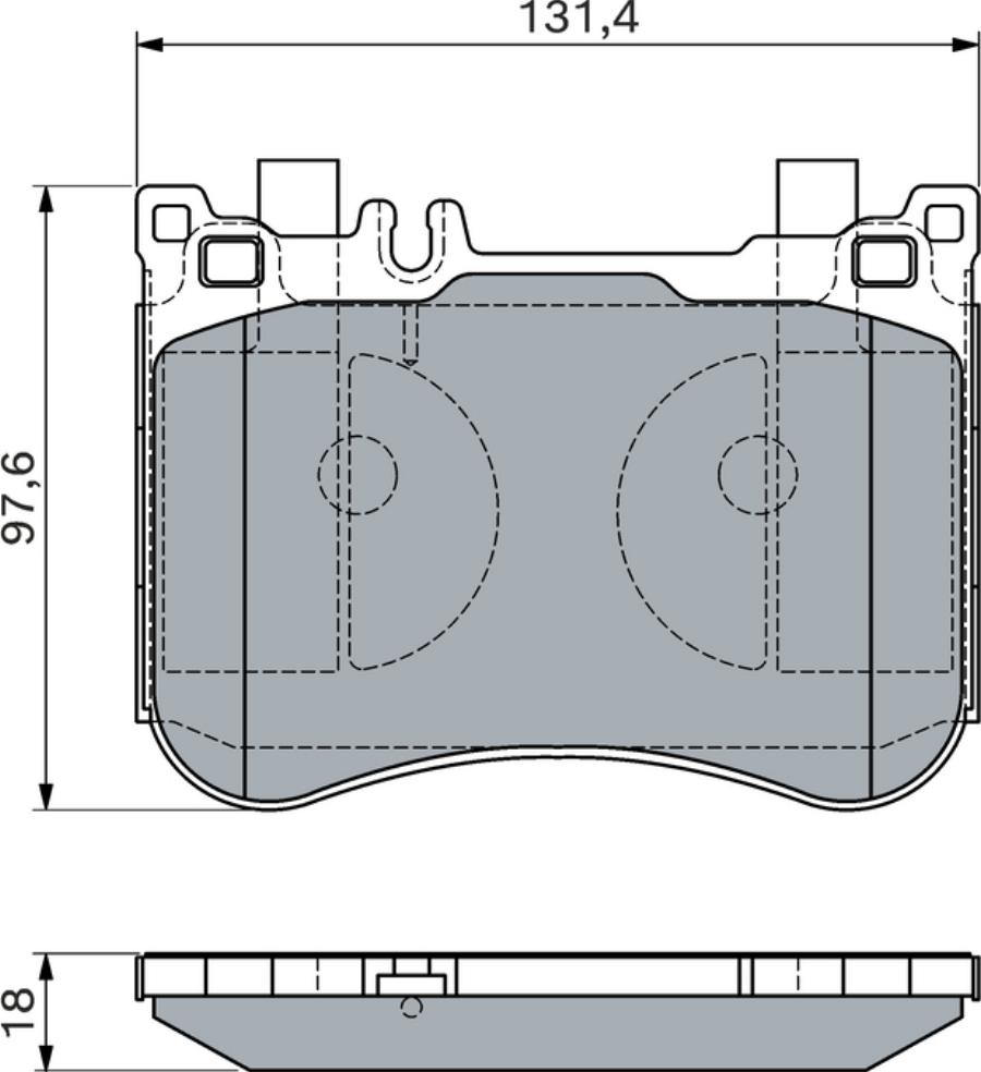 BOSCH 0 986 460 124 - Kit pastiglie freno, Freno a disco autozon.pro