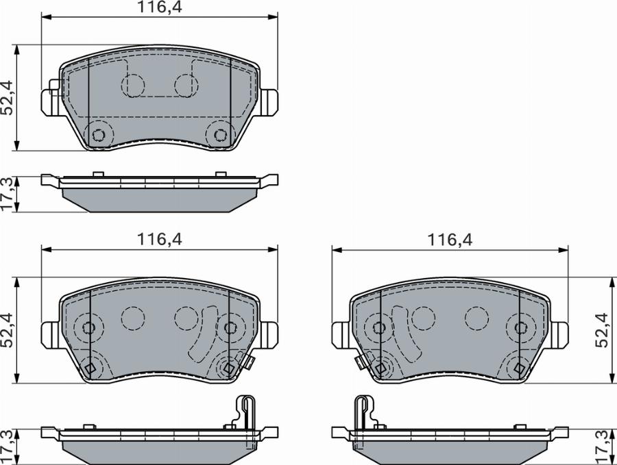 BOSCH 0 986 460 123 - Kit pastiglie freno, Freno a disco autozon.pro