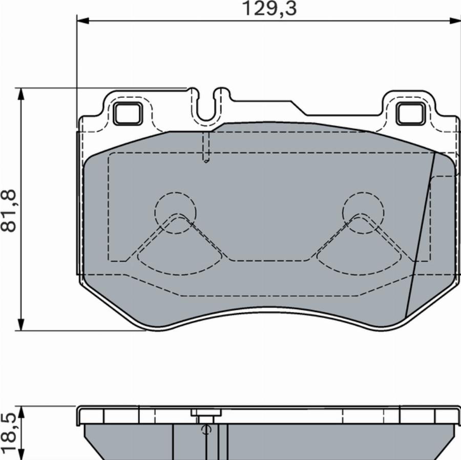 BOSCH 0 986 460 127 - Kit pastiglie freno, Freno a disco autozon.pro