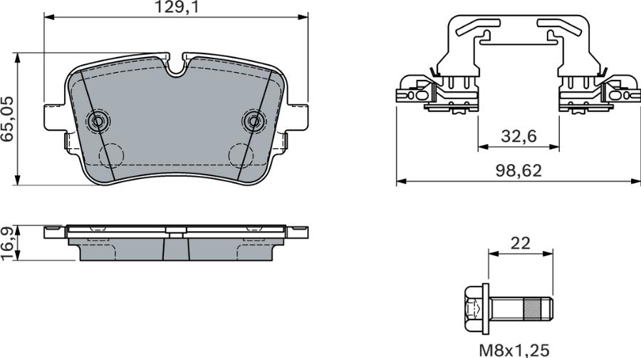 BOSCH 0 986 460 173 - Kit pastiglie freno, Freno a disco autozon.pro