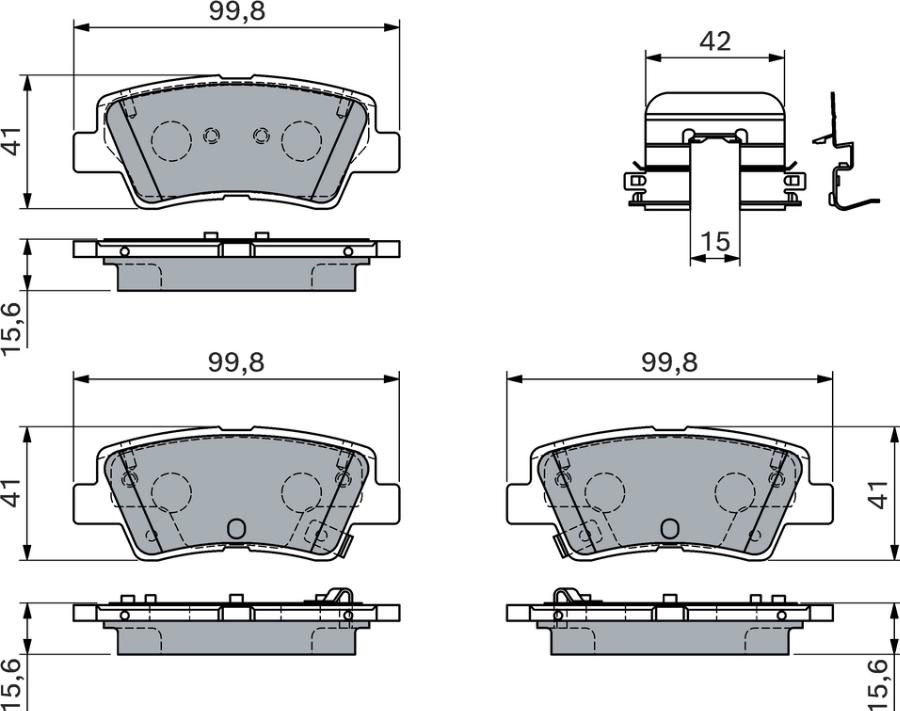 BOSCH 0 986 460 172 - Kit pastiglie freno, Freno a disco autozon.pro