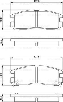 BOSCH 0 986 461 145 - Kit pastiglie freno, Freno a disco autozon.pro