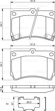 BOSCH 0 986 461 141 - Kit pastiglie freno, Freno a disco autozon.pro