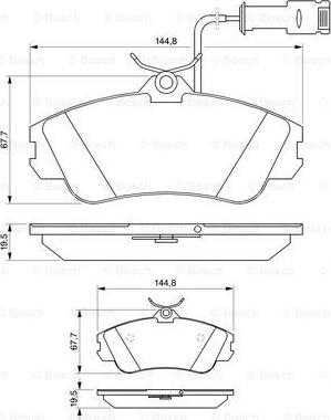 BOSCH 0 986 461 115 - Kit pastiglie freno, Freno a disco autozon.pro