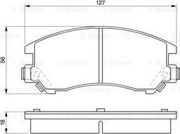 BOSCH 0 986 461 134 - Kit pastiglie freno, Freno a disco autozon.pro