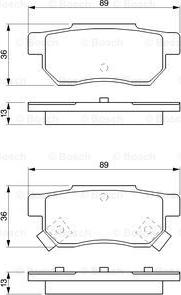 BOSCH 0 986 461 131 - Kit pastiglie freno, Freno a disco autozon.pro