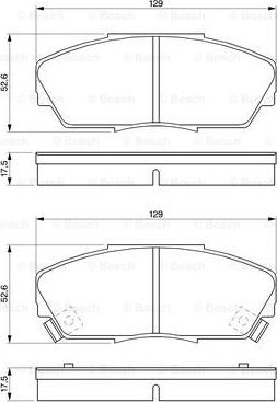 BOSCH 0 986 461 125 - Kit pastiglie freno, Freno a disco autozon.pro