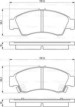 BOSCH 0 986 461 126 - Kit pastiglie freno, Freno a disco autozon.pro