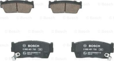 BOSCH 0 986 461 750 - Kit pastiglie freno, Freno a disco autozon.pro