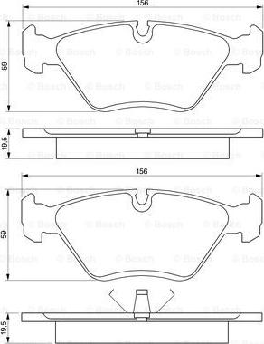 BOSCH 0 986 461 752 - Kit pastiglie freno, Freno a disco autozon.pro